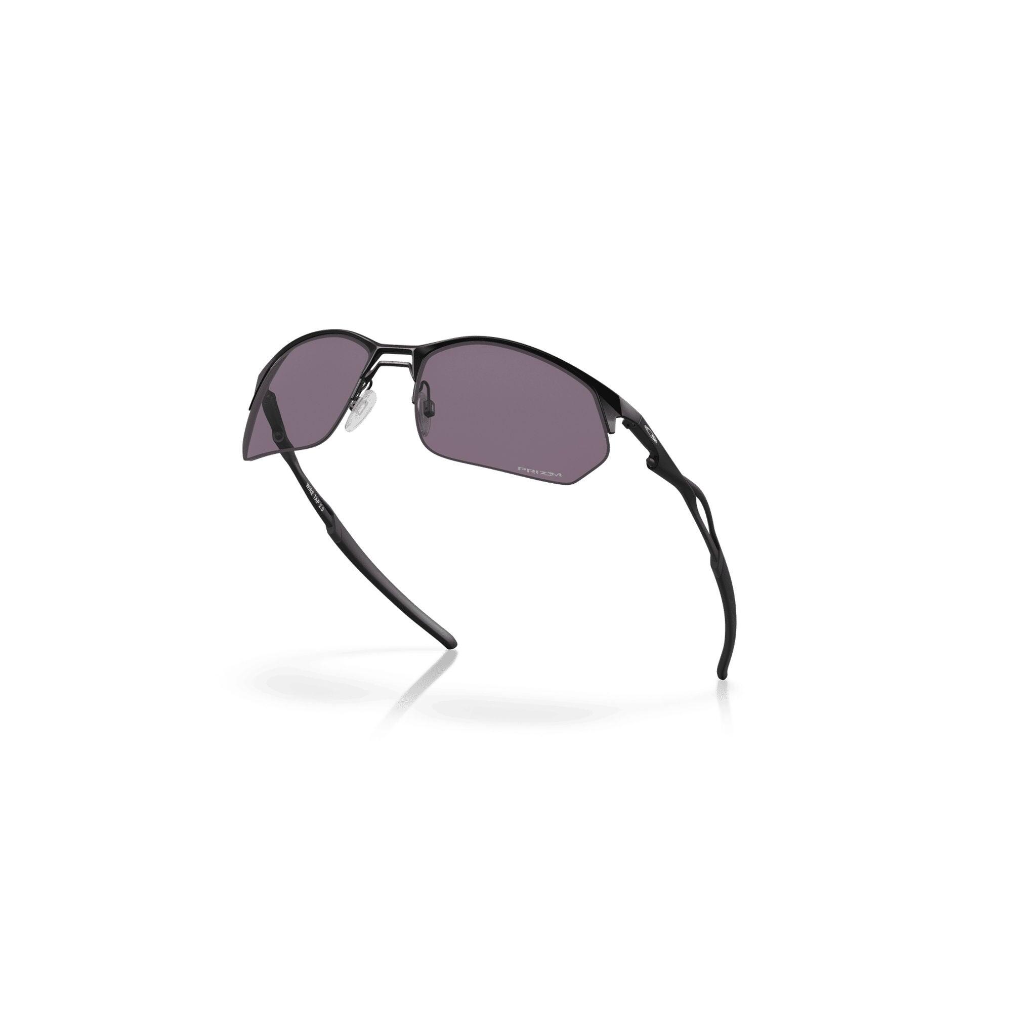 Oakley Rectangle Mens Satin Black Prizm Grey Sunglasses 6/14
