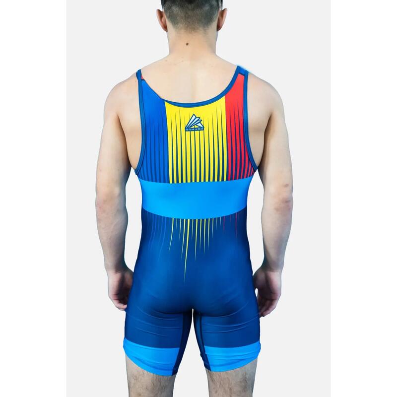 Dres de Lupta Tricolor V2 Seniori Albastru