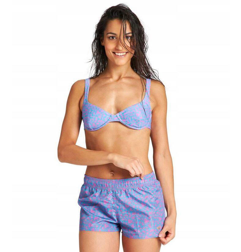 Arena Allover Shorts de damă, de plajă, de vară, violet