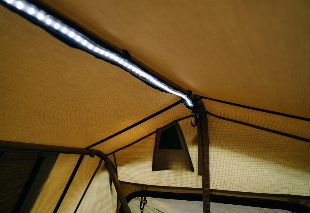 Dachzelt Expedition - 4 Pers. 160cm Grün + Gratis Dachzelt Lampe 6/7