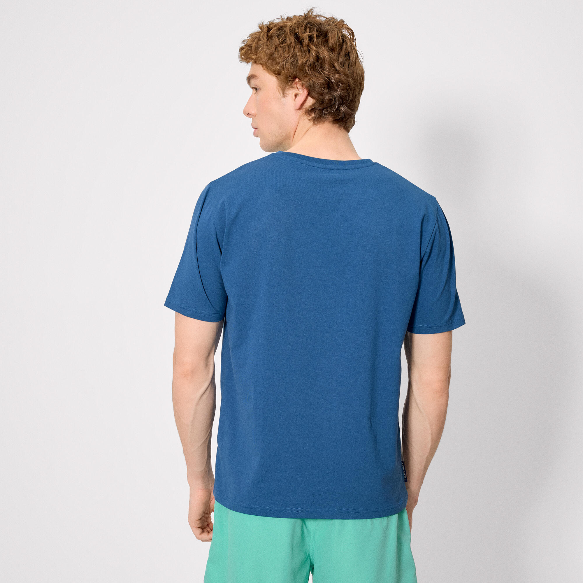 T-shirt bleu à manches courtes avec imprimé vélo 3/3