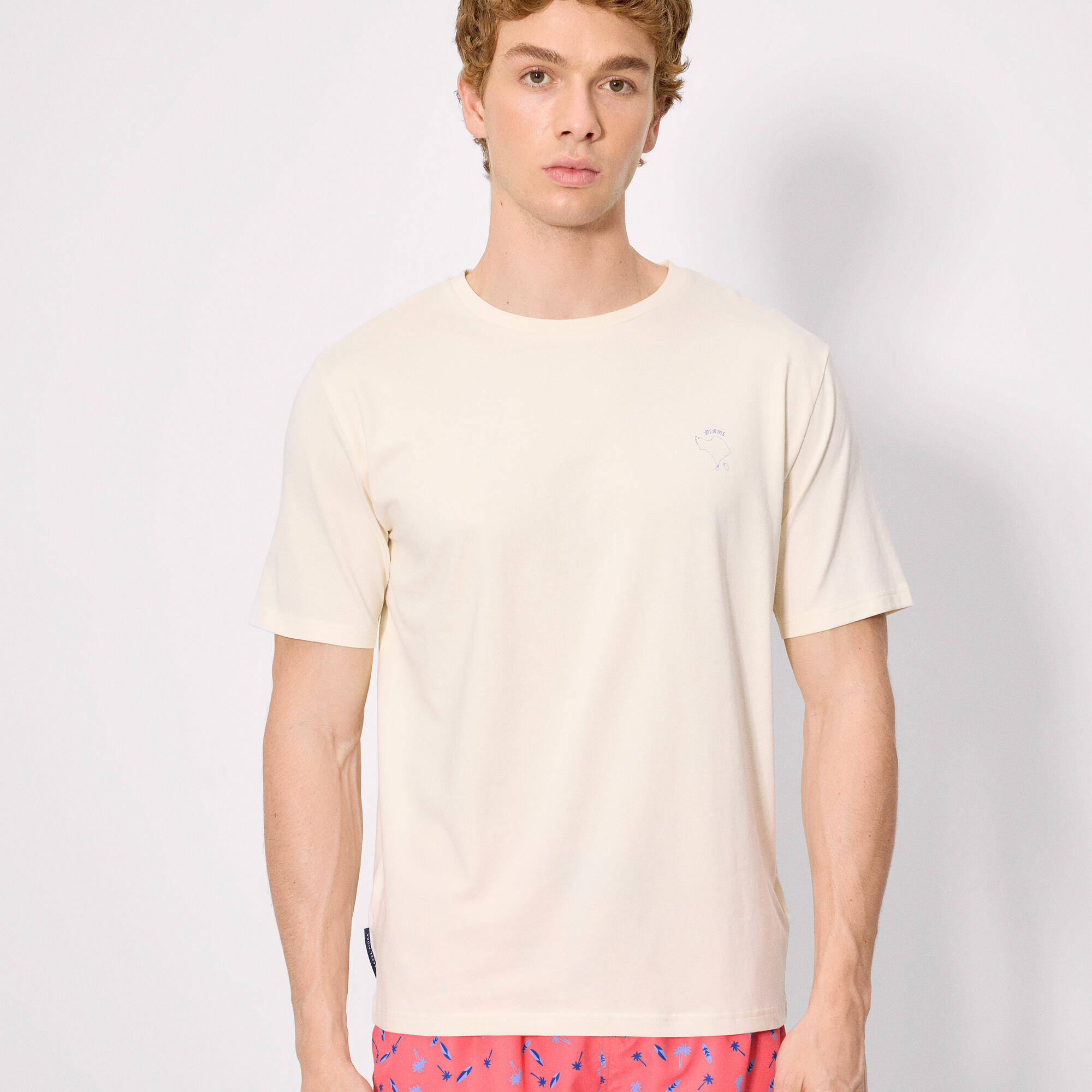 Camiseta de manga curta com estampa Bali Chill 1/4