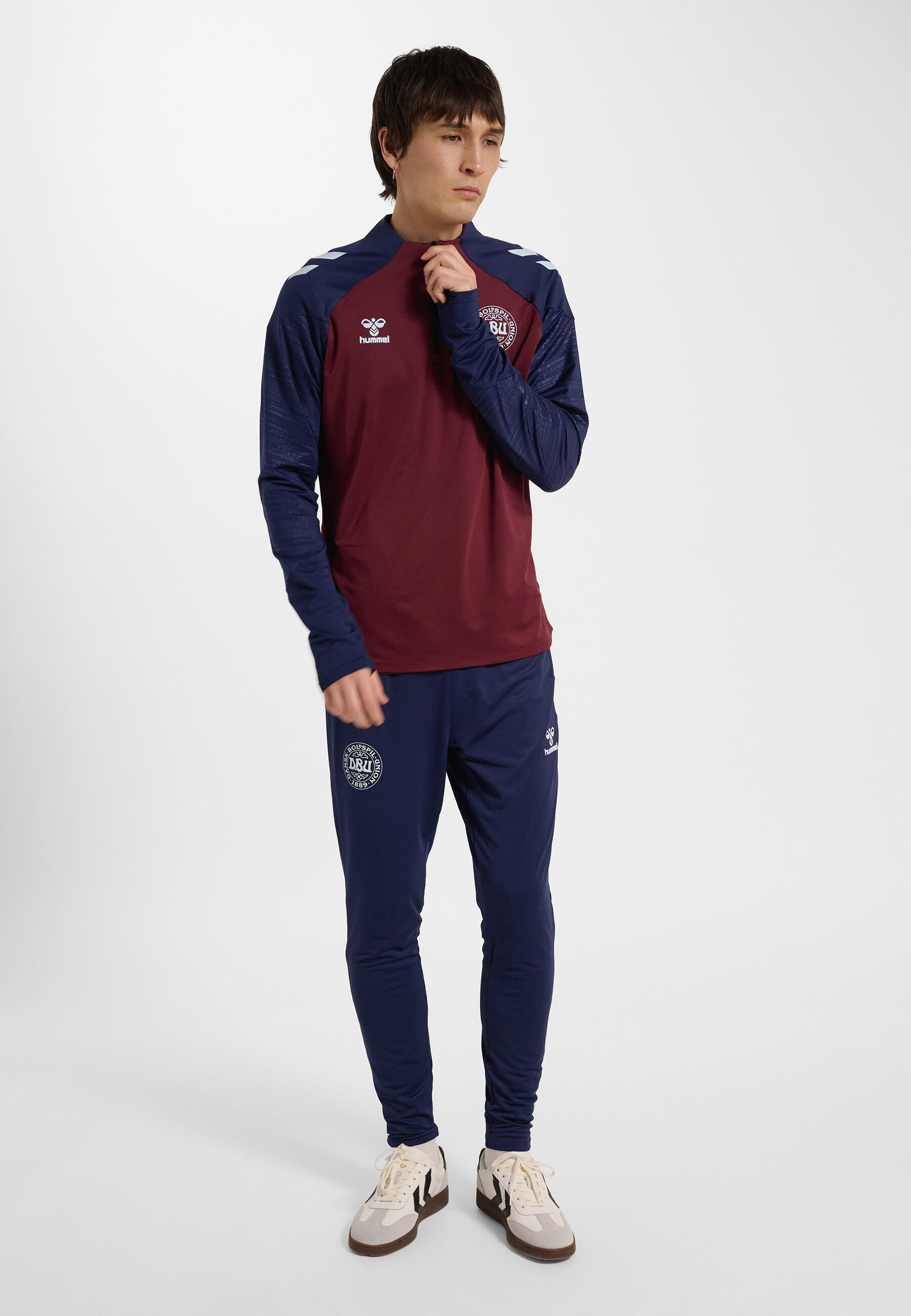 Halbreißverschluss Sweatshirt Daumenlöcher Dbu 26 Fußball Erwachsene 3/4