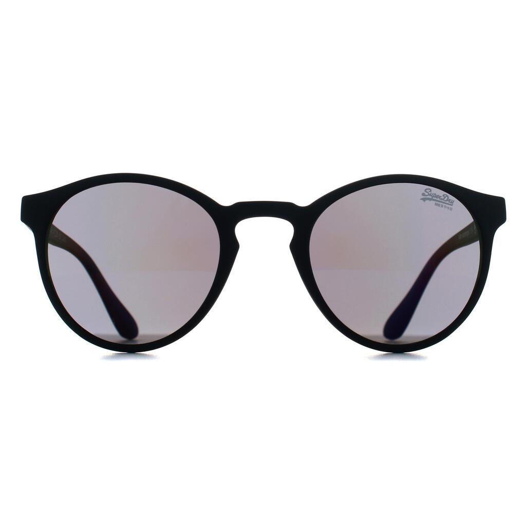 Superdry Round Unisex Rubberised Black Oil Slick Mirror SDS Saratoga