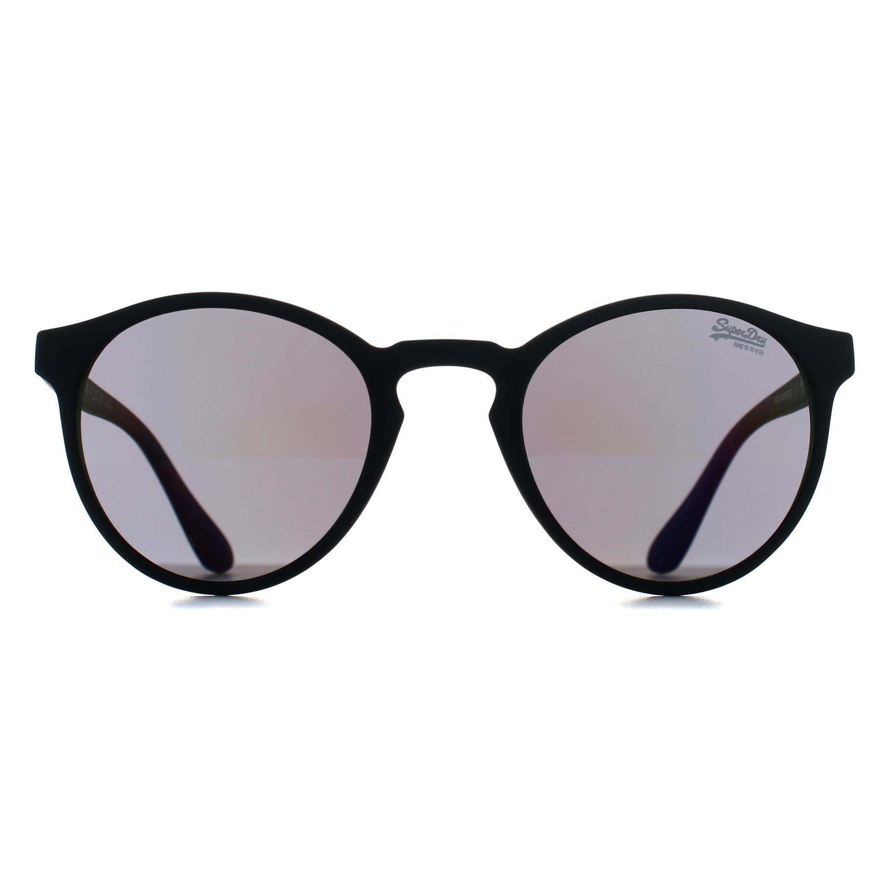 Superdry Round Unisex Rubberised Black Oil Slick Mirror SDS Saratoga 1/4