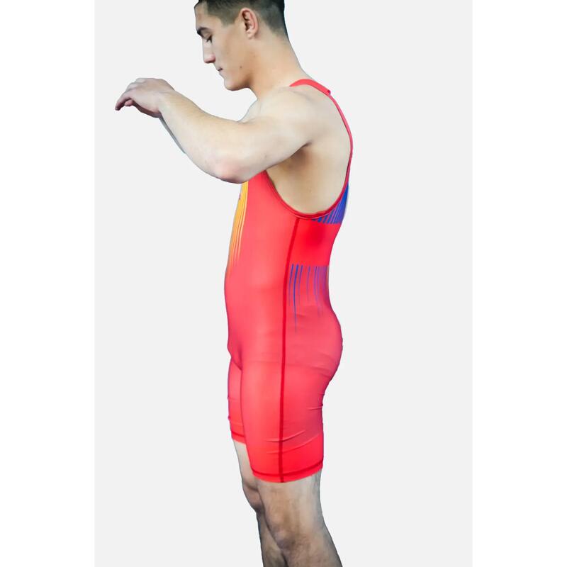 Dres de Lupta Tricolor V2 Seniori Rosu