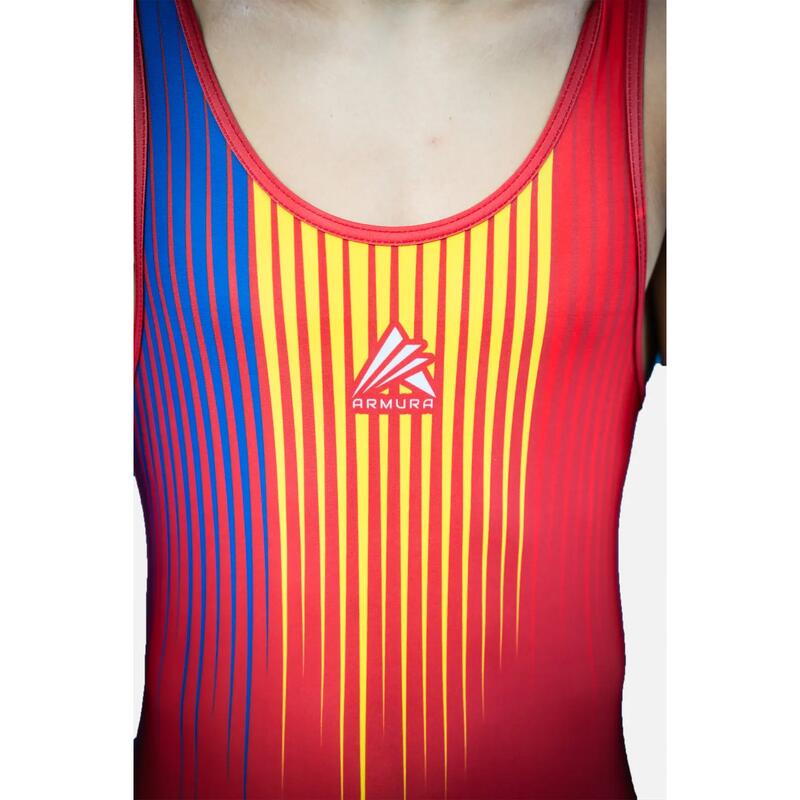 Dres de Lupta Tricolor V2 Seniori Rosu