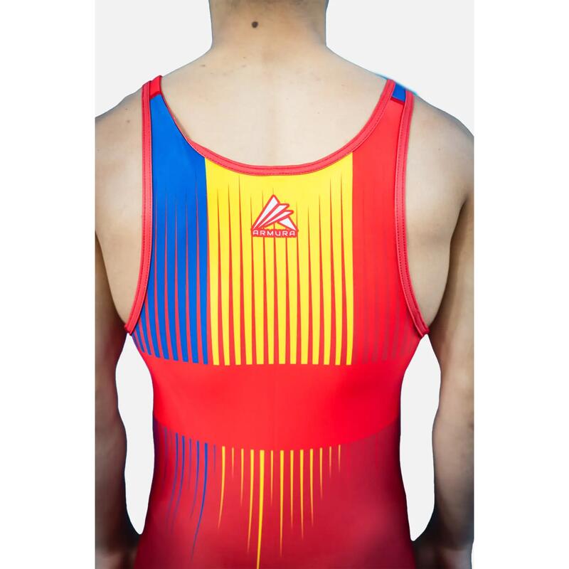 Dres de Lupta Tricolor V2 Seniori Rosu
