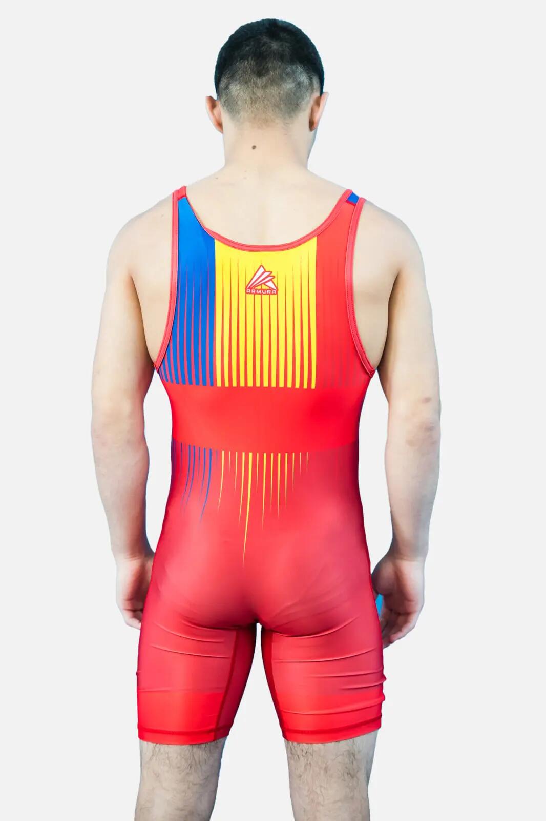 Dres de Lupta Tricolor V2 Seniori Rosu 4/5