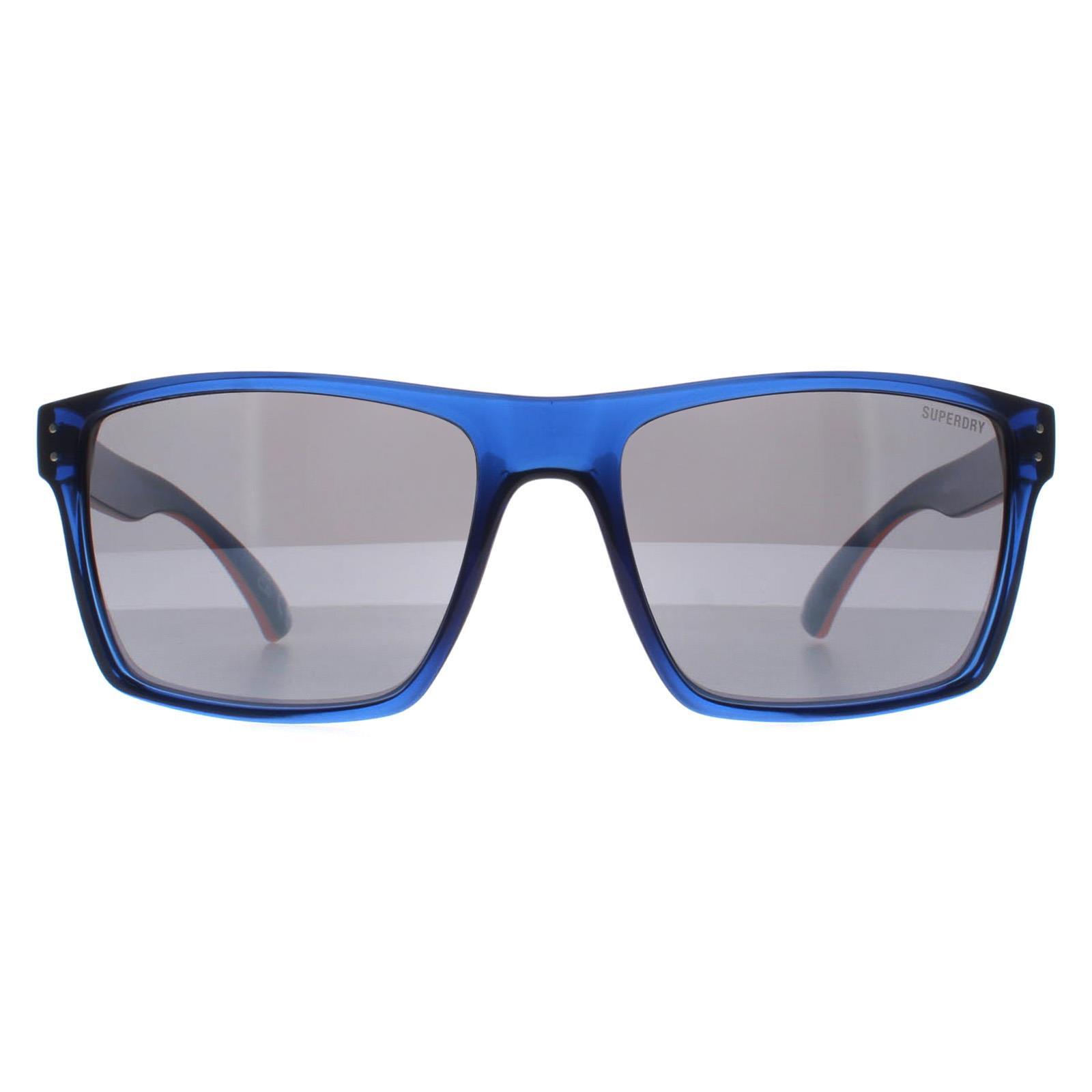 Superdry Square Mens Navy and Black Silver Mirror Kobe 1/4
