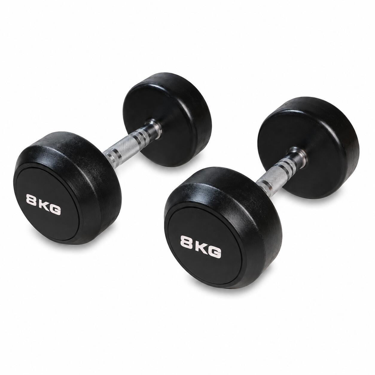 Mancuernas Redondas 8 kg (par) Fitness Musculación 2/3