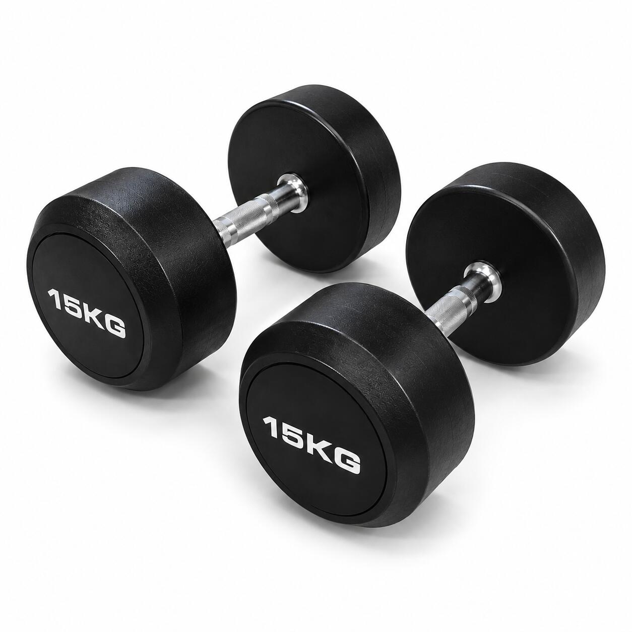 Mancuernas Redondas 15 kg (par) Fitness Musculación 2/3