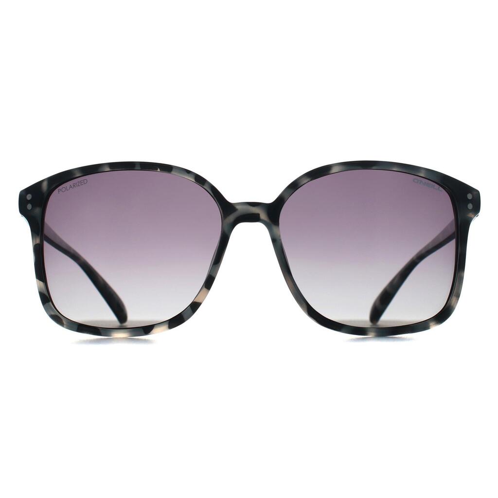 O'Neill Square Womens Black Tortoise Grey Gradient Polarized Praia