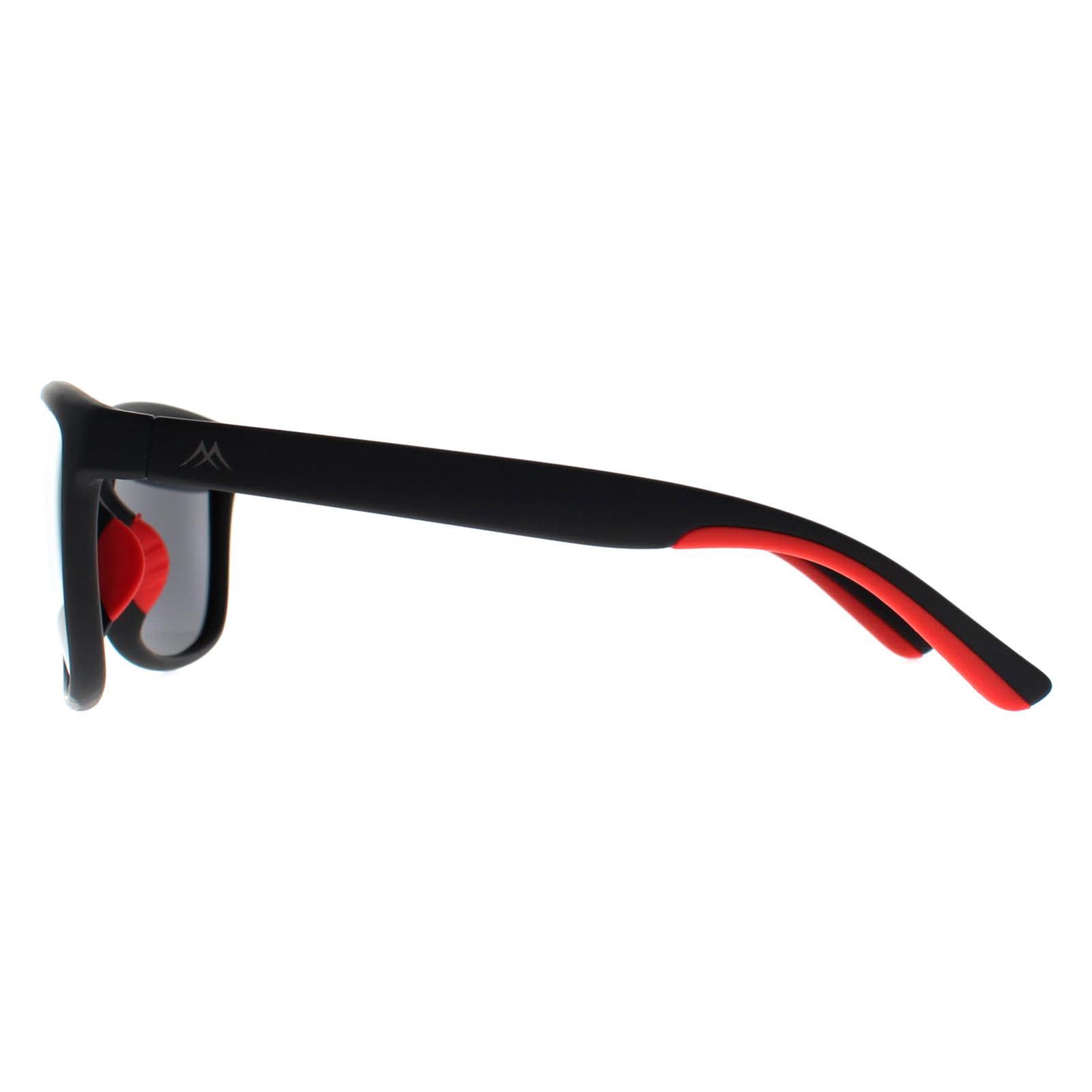 Montana Rectangle Unisex Black Red Smoke Polarized MP199 | Decathlon