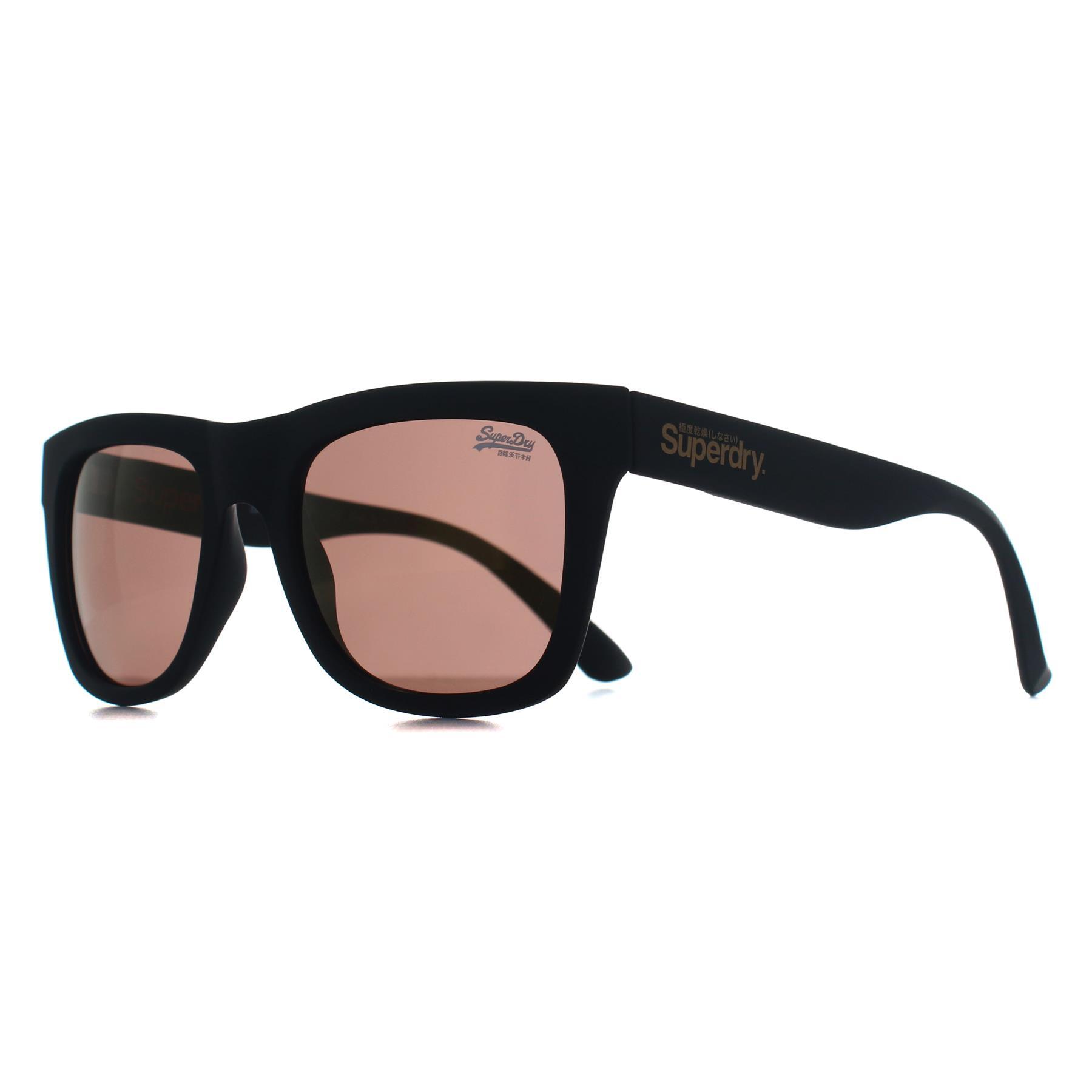 Superdry Square Unisex Matte Black Brown Gold Mirror SDS Byronville 2/3