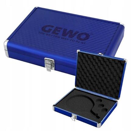 ALUMINIOWE ETUI NA RAKIETKĘ DO TENISA STOŁOWEGO GEWO POKROWIEC GRANATOWY