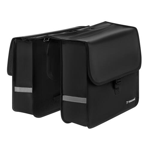 Geanta dubla pentru bicicleta, 28 L,  fixare curele / velcro, 35 × 30 × 12 cm