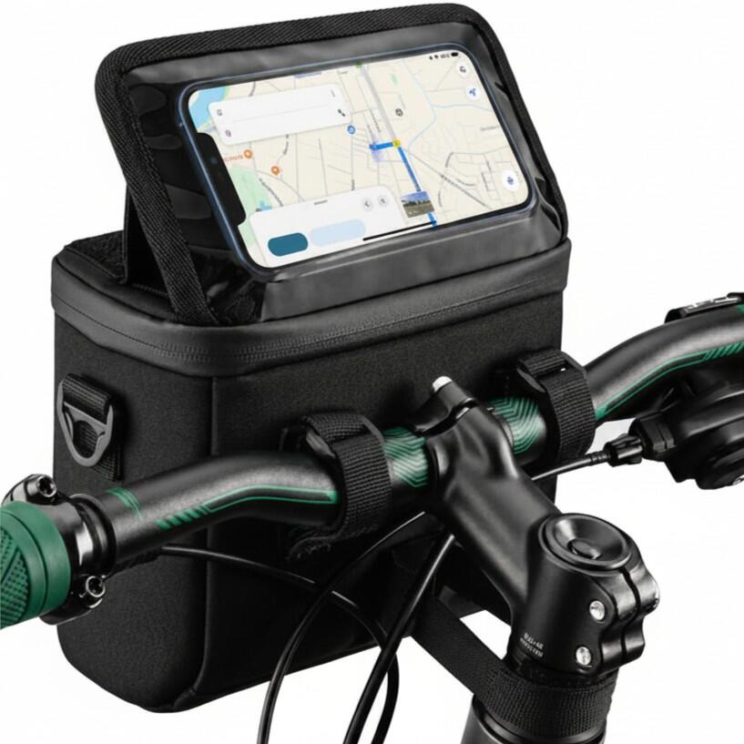 Geanta 2 in 1 bicicleta,  suport telefon , curea umar, velcro, 19×11×18.5 cm