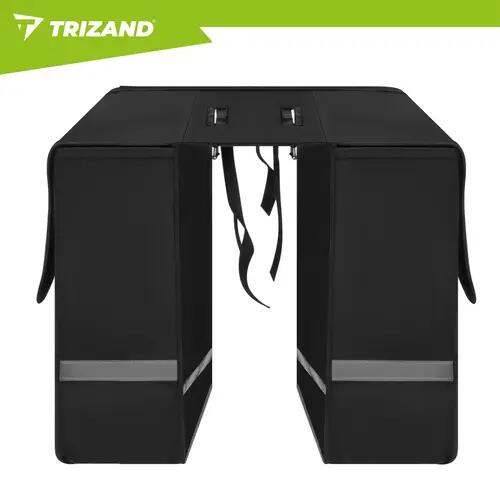 Geanta dubla pentru bicicleta, 28 L,  fixare curele / velcro, 35 × 30 × 12 cm