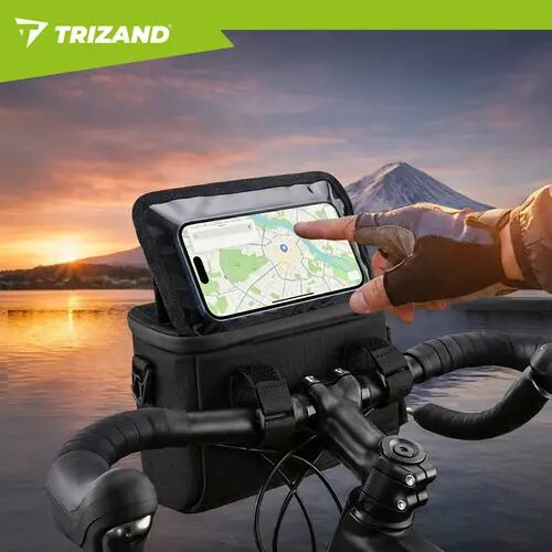 Geanta 2 in 1 bicicleta,  suport telefon , curea umar, velcro, 19×11×18.5 cm