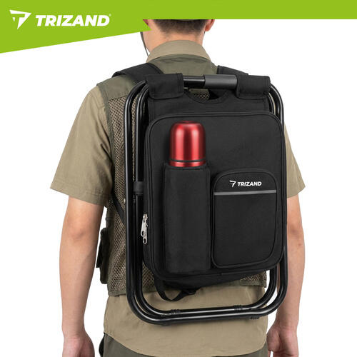 Scaun pescuit pliabil 3 in 1, tip rucsac cu compartiment termic 15 L, 150 kg