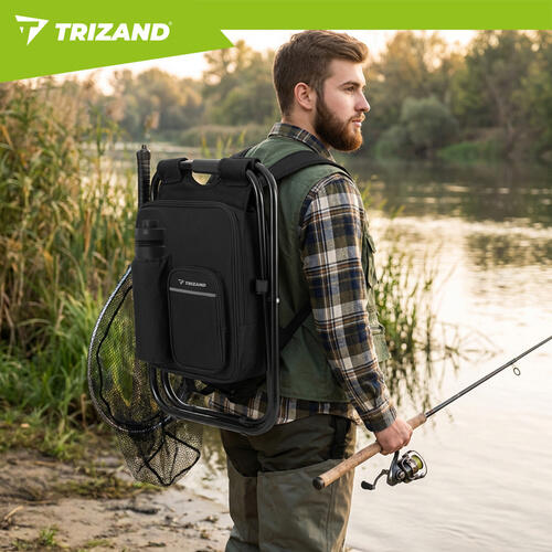 Scaun pescuit pliabil 3 in 1, tip rucsac cu compartiment termic 15 L, 150 kg