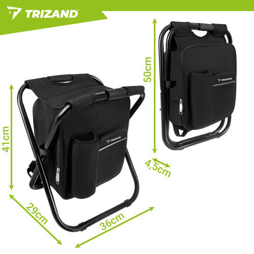 Scaun pescuit pliabil 3 in 1, tip rucsac cu compartiment termic 15 L, 150 kg
