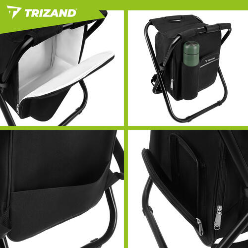 Scaun pescuit pliabil 3 in 1, tip rucsac cu compartiment termic 15 L, 150 kg