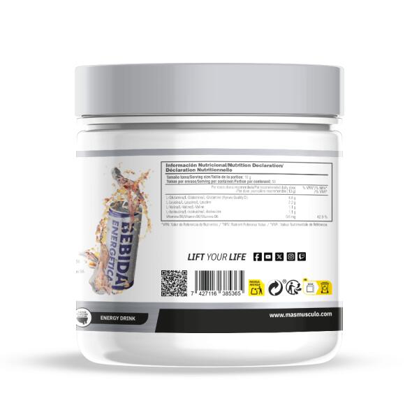 BCAA + Glutamine Kyowa® - 500g MASMUSCULO Energy Drink
