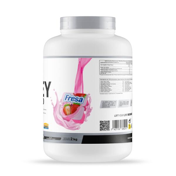 Whey Protein80 - 2 kg aardbei MASmusculo 3/6