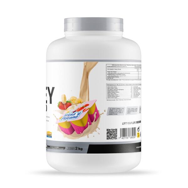 Whey Protein80 - 2 Kg Fragola Banana MASmusculo 3/6