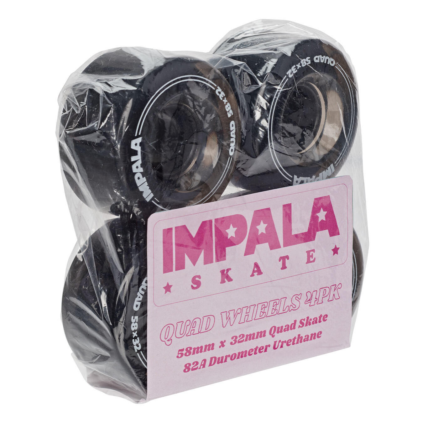 Impala Quad Wheel 4pk - Black 3/4