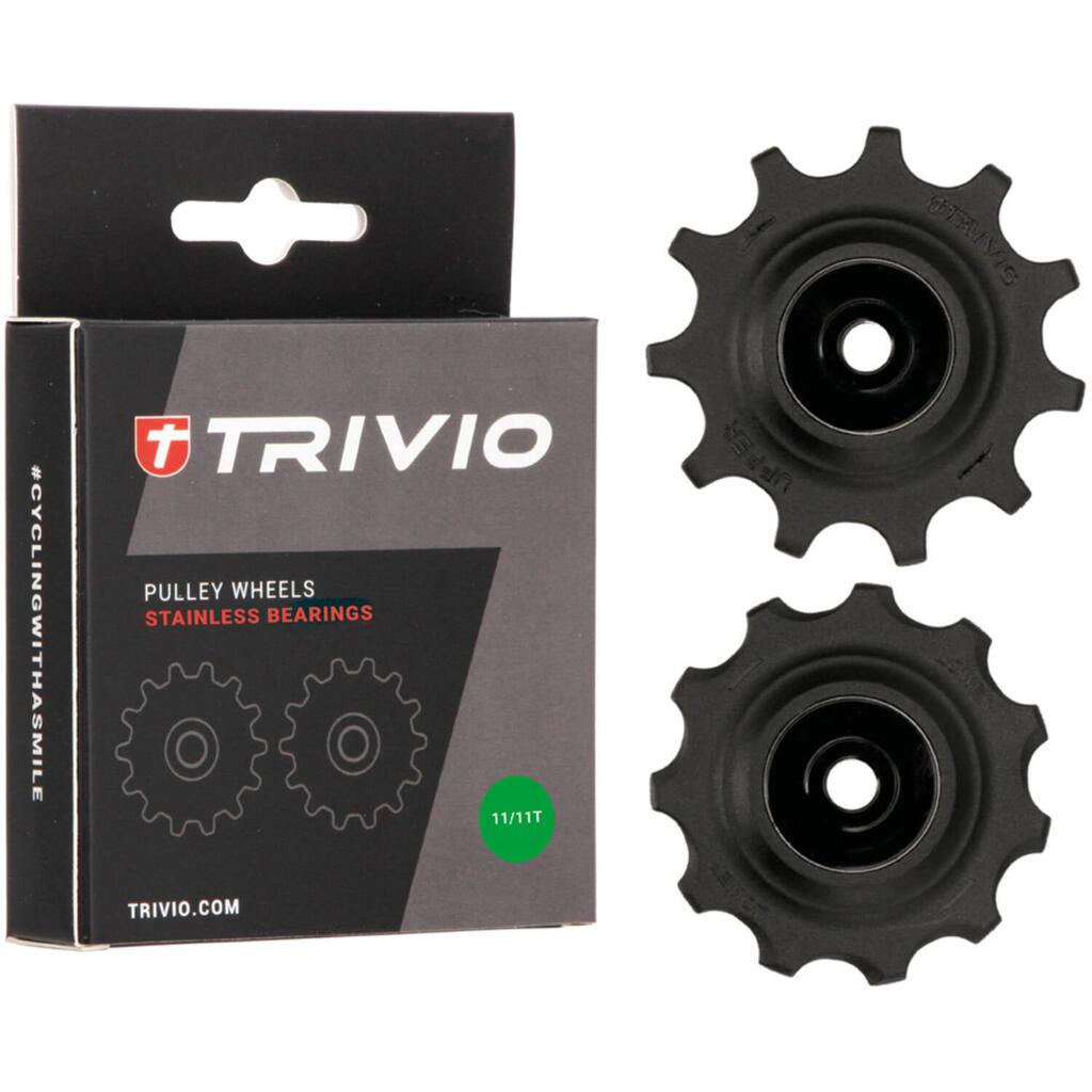 Trivio 11T derailleur pulley wheel, stainless bearings, nylon, black