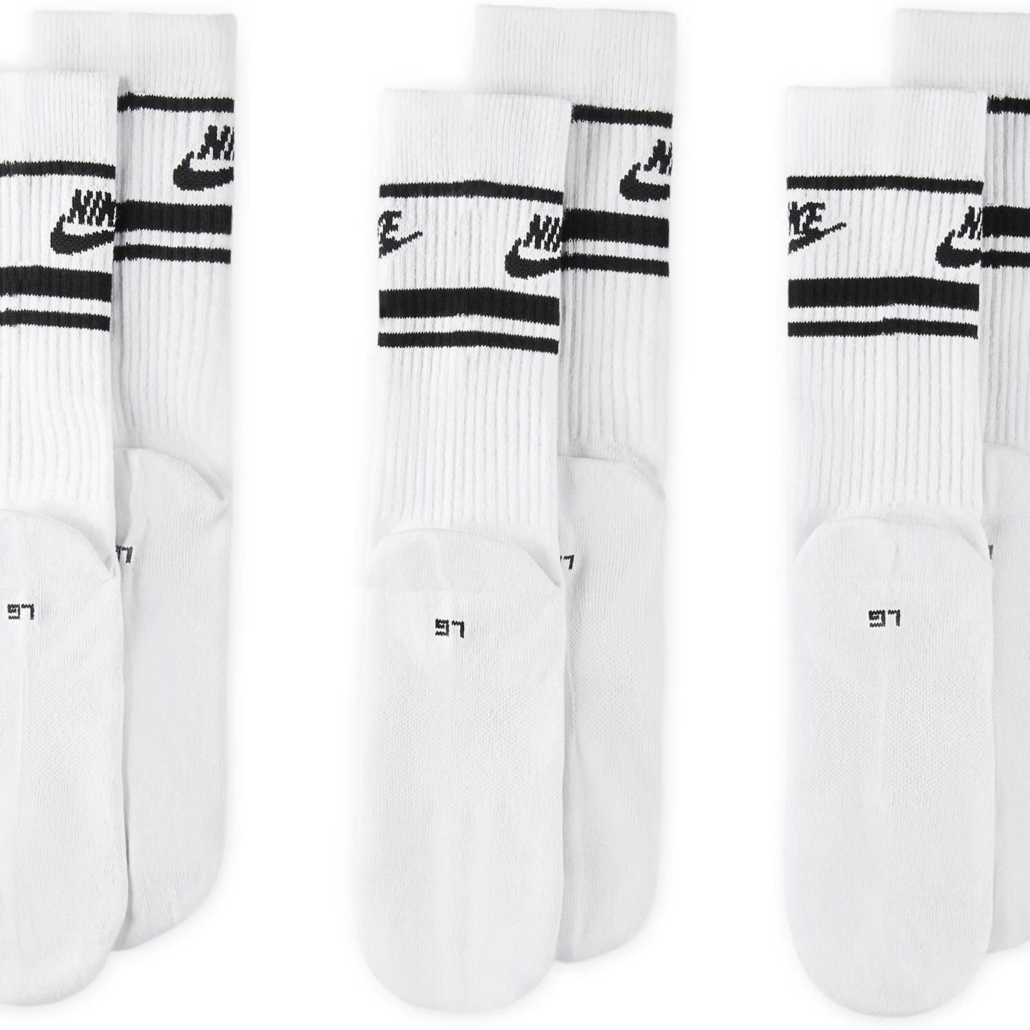 MEIAS Nike Everyday Essential Crew 3pk, Branco, Unissex 3/4