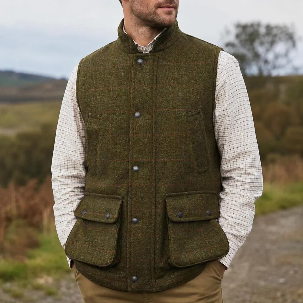 Gilet Walker and Hawkes Barington Shooting Vert Laine 4/5