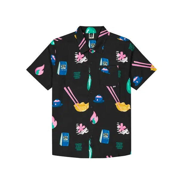 Cămașă Picture Mataikona cu imprimeu Japonia Multicolor