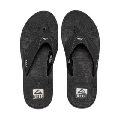 Fanning slippers heren synthetische slippers black/silver