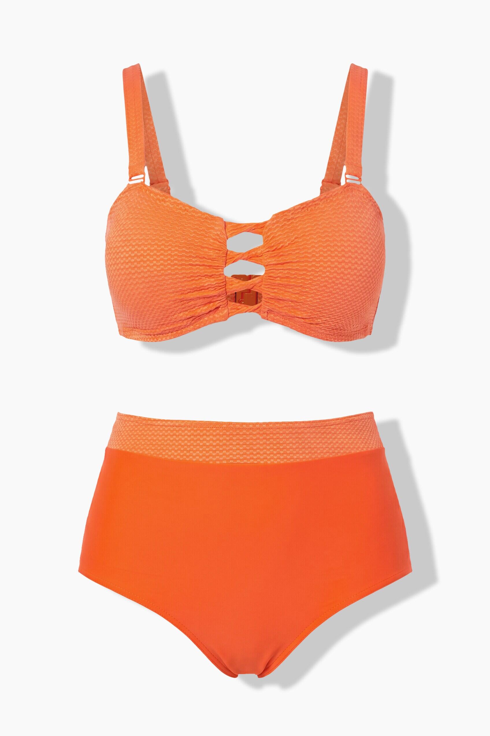 Femme Bikini avec bonnets souples découpes fantaisie et bretelles ajustables 5/7