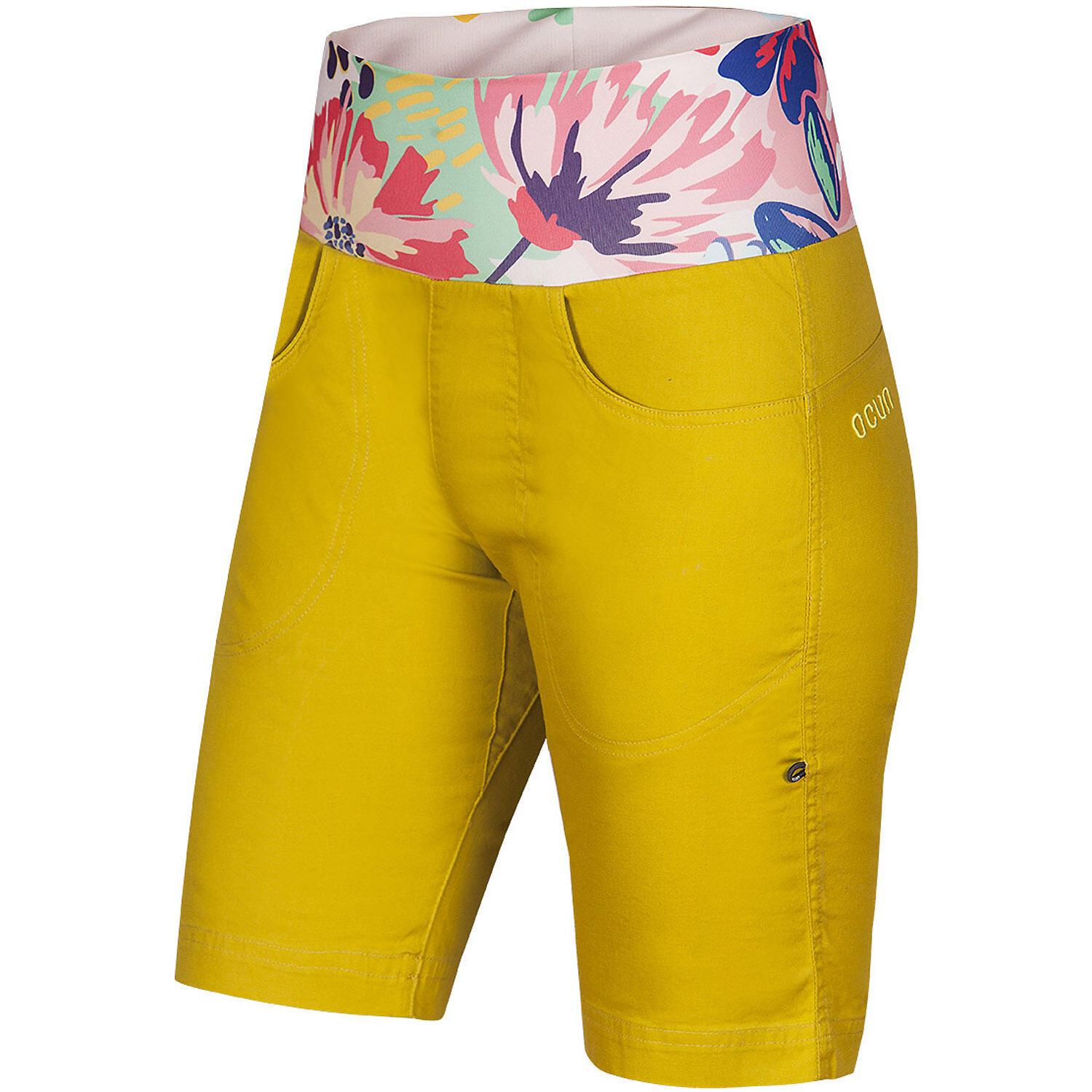 Pantalón corto de mujer Ocun Sansa yellow 2/7