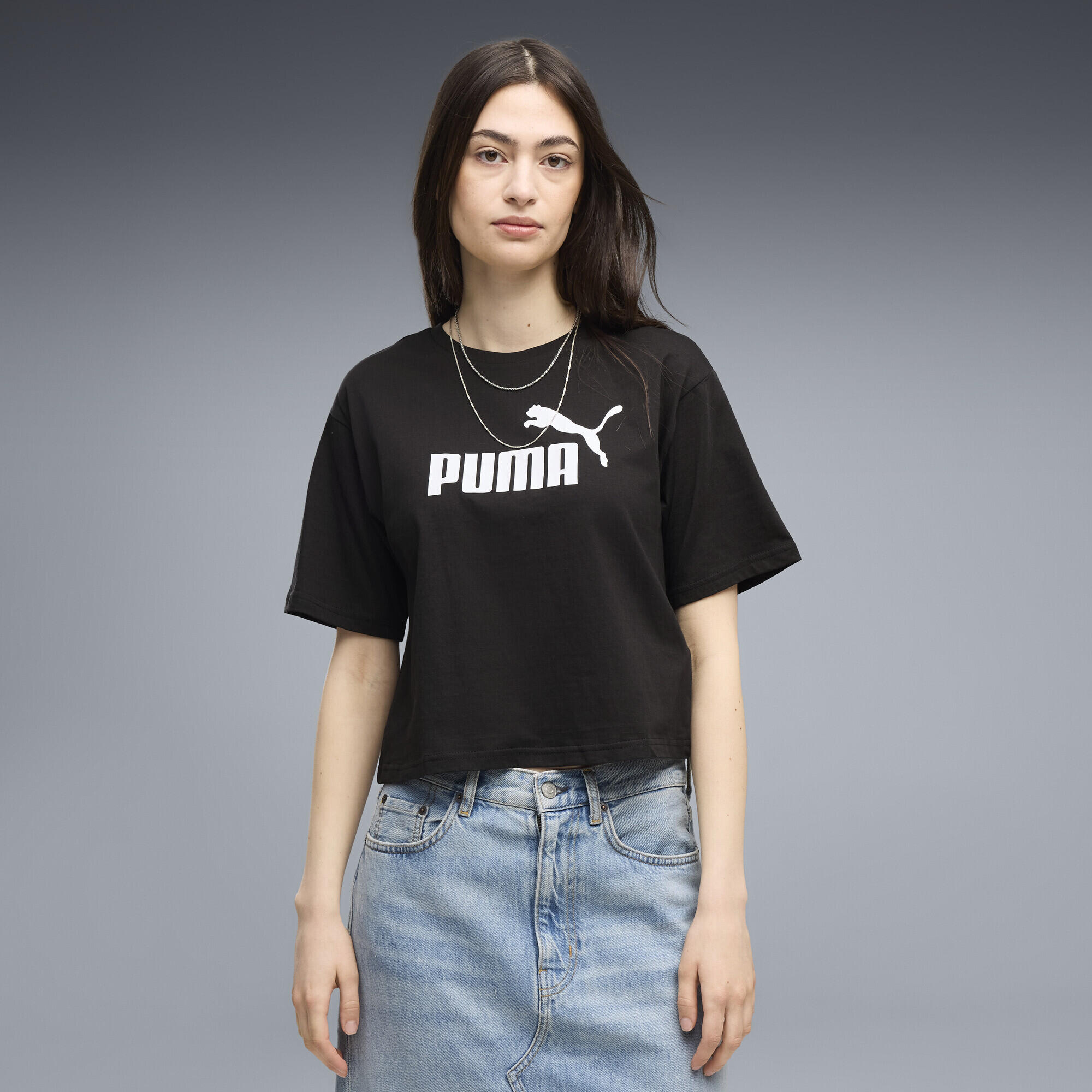 Damska luźna koszulka z logo NO.1 ESS Cropped PUMA