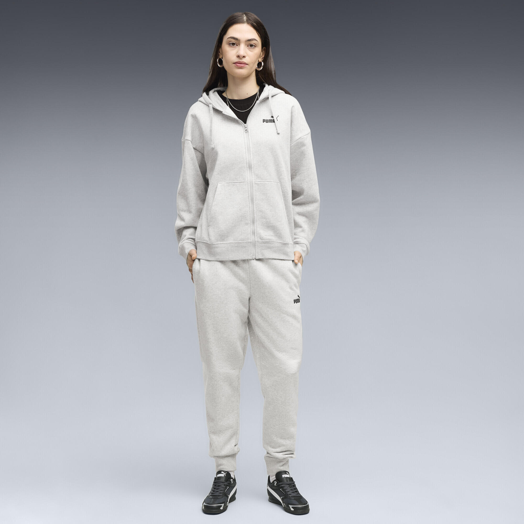 Felpa con cappuccio e zip integrale con logo ESS N. 1 Comfort da donna PUMA 4/5