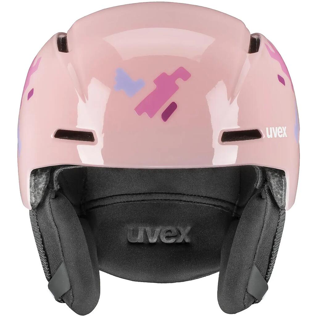 uvex Viti Ski Helmet Pink Puzzle for Girls