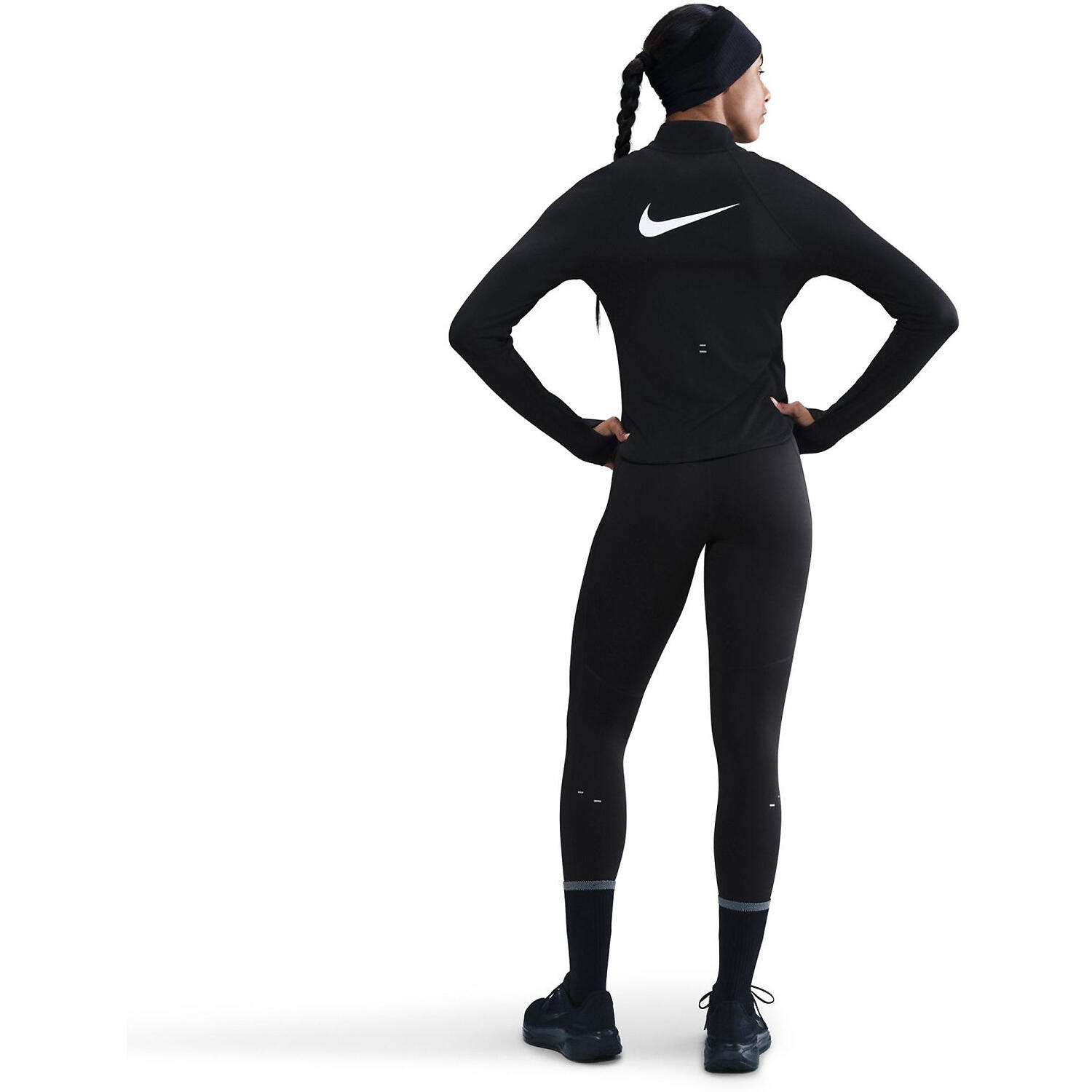 Dames Tempo Hoge Taille 7/8 Legging (Zwart) 4/7