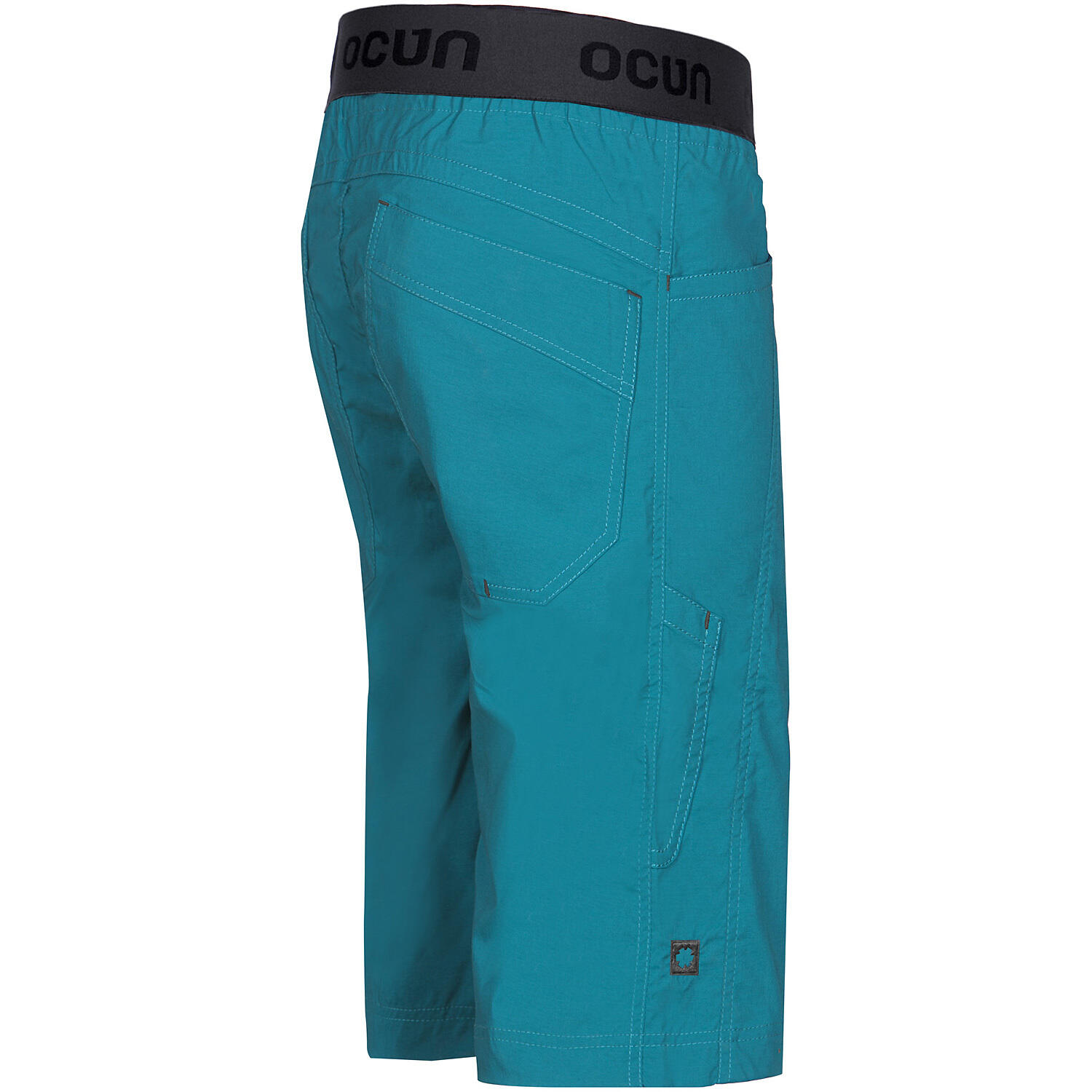 Short d'escalade Ocún Mánia Eco Turquoise Deep Lagoon léger extensible recyclé 5/7