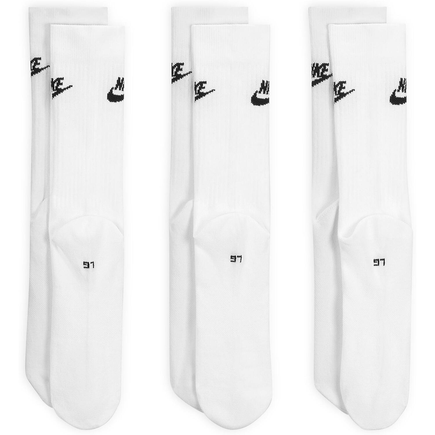 MEDIAS Nike Sportswear Everyday Essential Crew 3 Pairs, Blanco, Unisexo 3/5