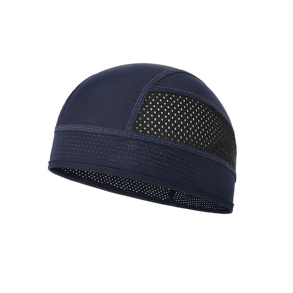 Cooling Mesh Skull Cap Helmet Liner Sweat Wicking Quick Dry Beanie Navy Blue