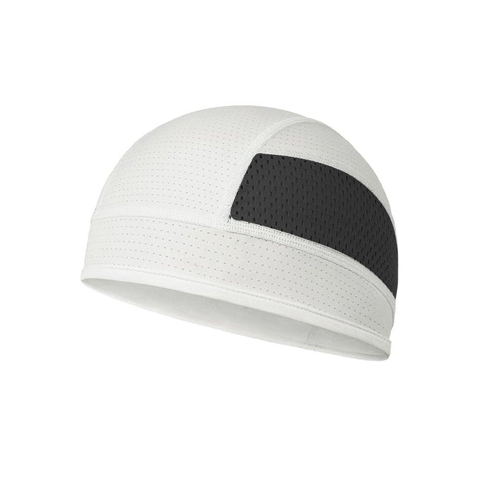 Cooling Mesh Skull Cap Helmet Liner Sweat Wicking Quick Dry Beanie White