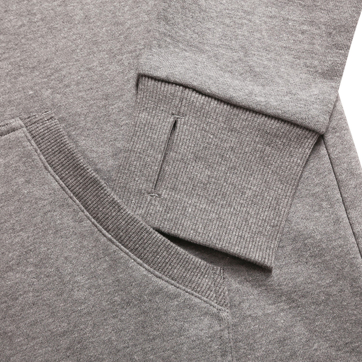 Hoodie Ocún Homme gris paloma 80% coton 20% polyester capuche poche kangourou 5/7