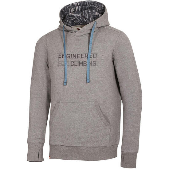 Ocún Herren Hoodie Grey Paloma – 80% Baumwolle, 20% Polyester, Kapuze & Tasche