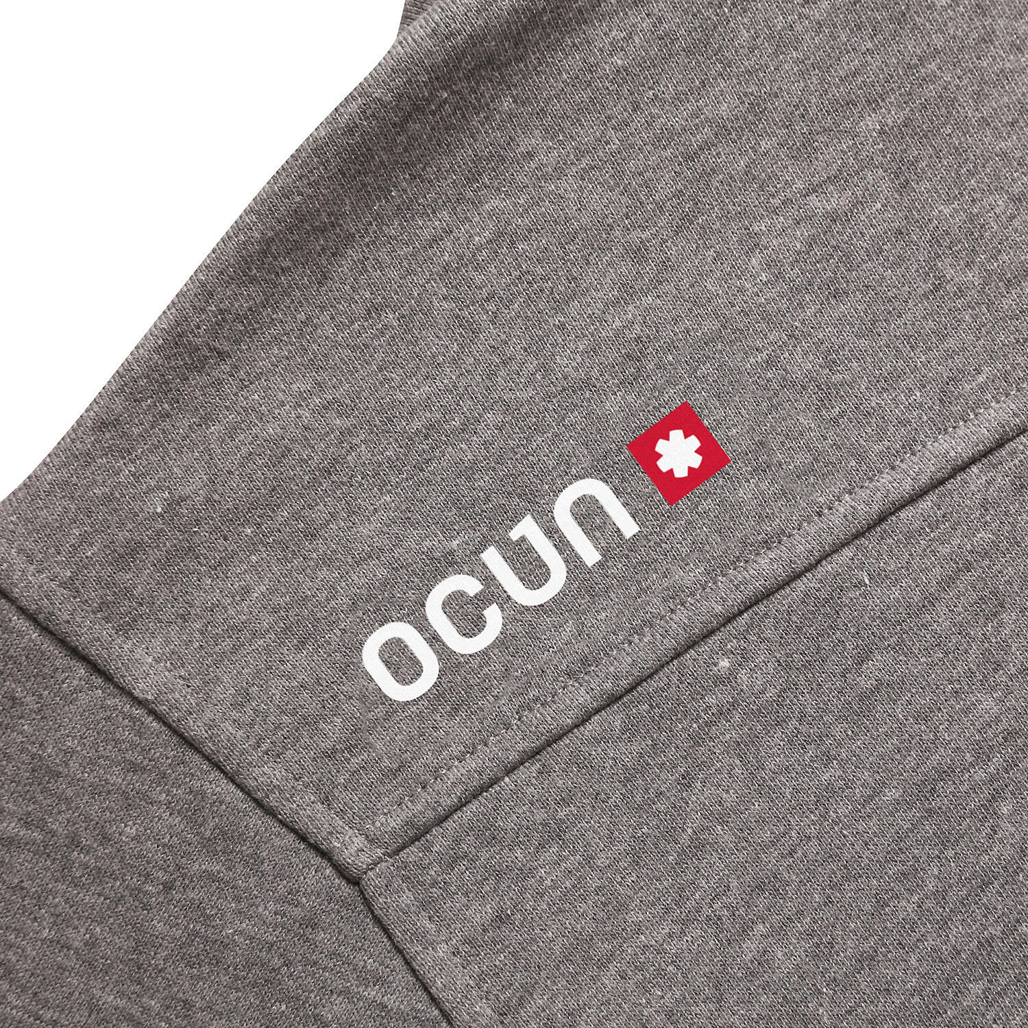 Hoodie Ocún Homme gris paloma 80% coton 20% polyester capuche poche kangourou 4/7